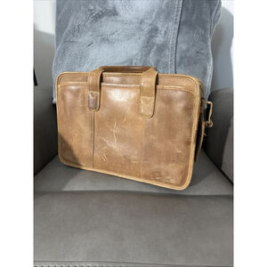CANYON OUTBACK LEATHER GOODS CO. LEATHER BRIEFCASE CARRY ON BAG BUSINESS